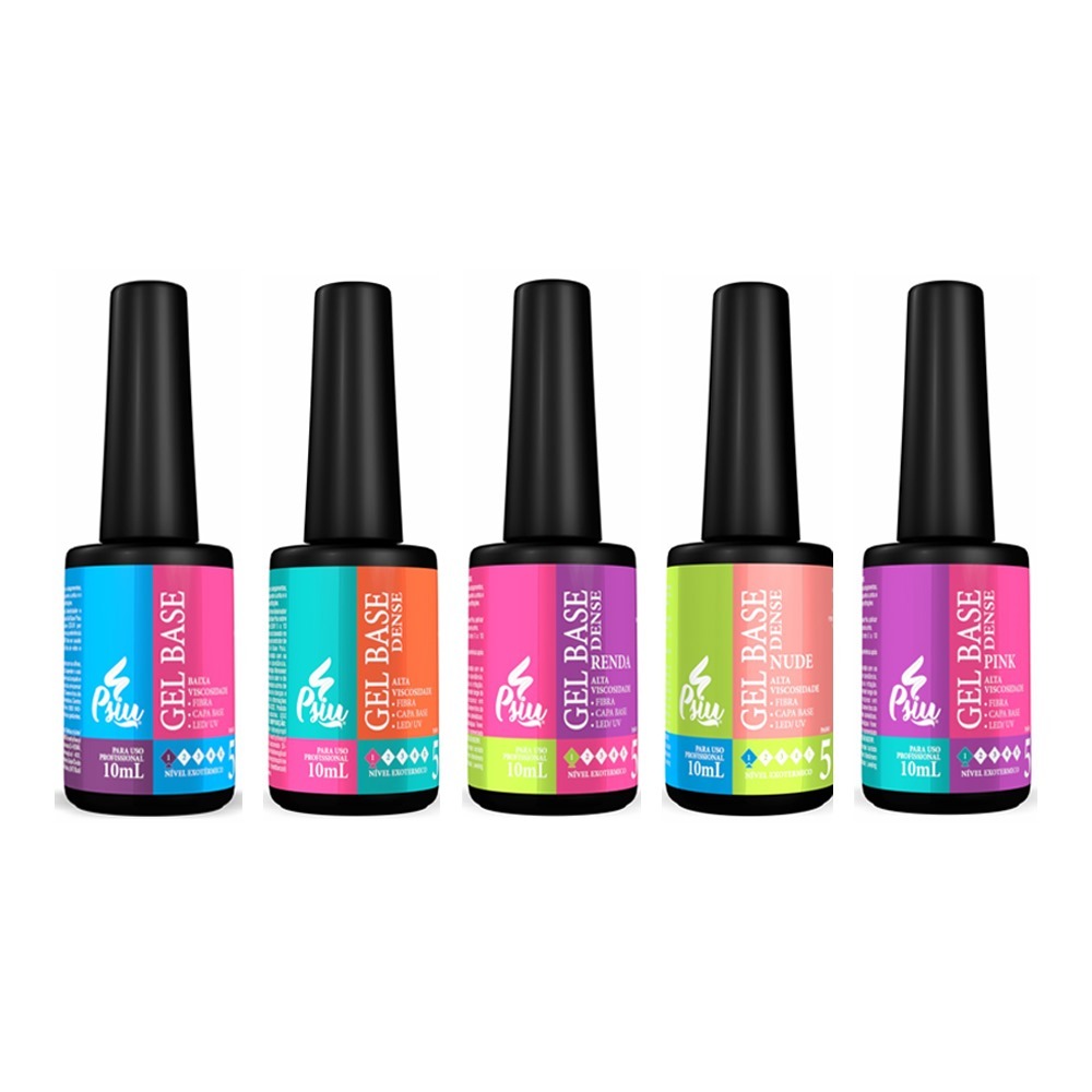 Gel base Psiu ml lançamento gel base dense psiu cores gel base dense renda dense nude