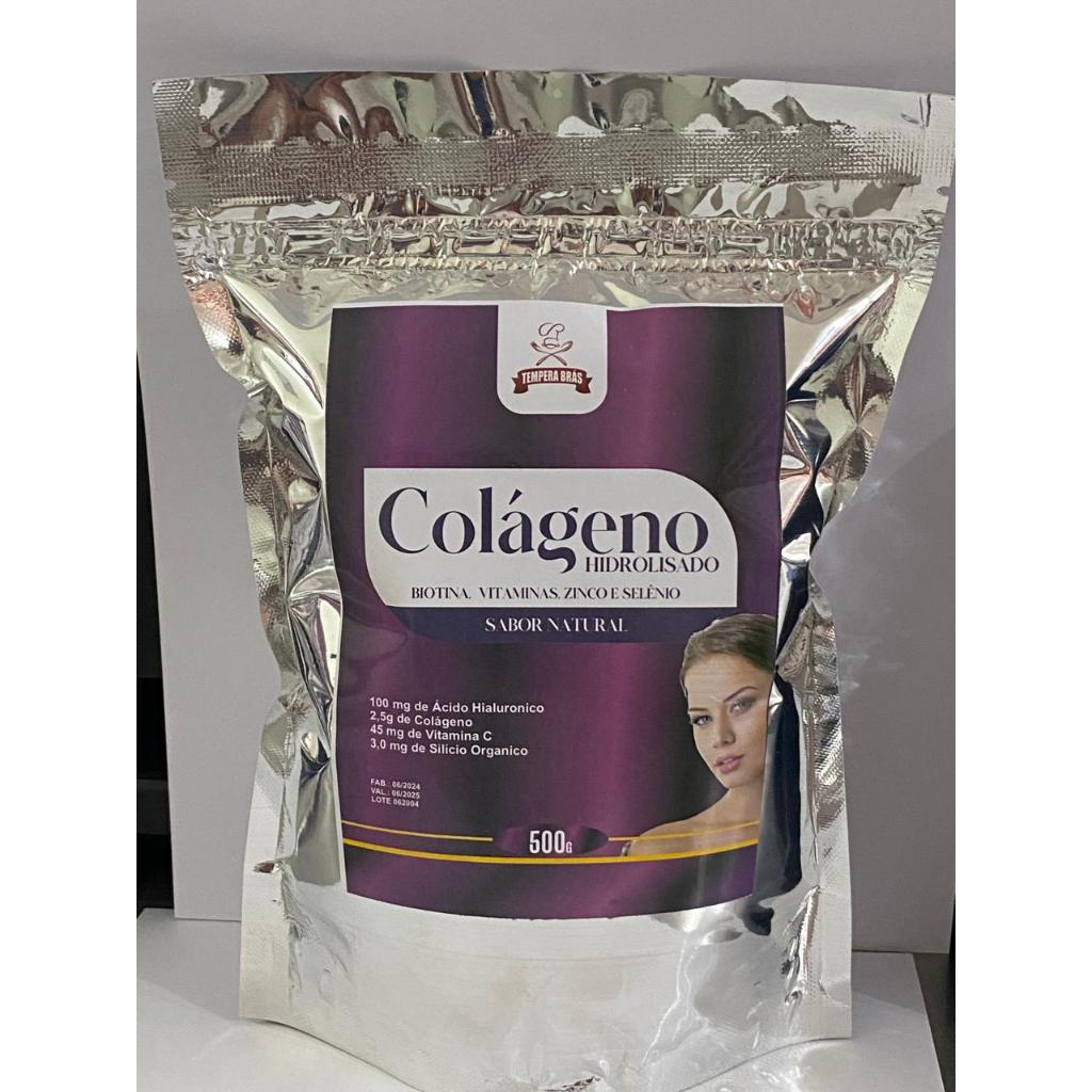 Colágeno 1kg Hidrolisado Ácido Hialurônico Biotina Retinol e