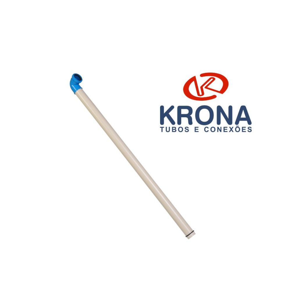 Tubo de Descida Joelho Azul para Válvula de Descarga Krona Shopee