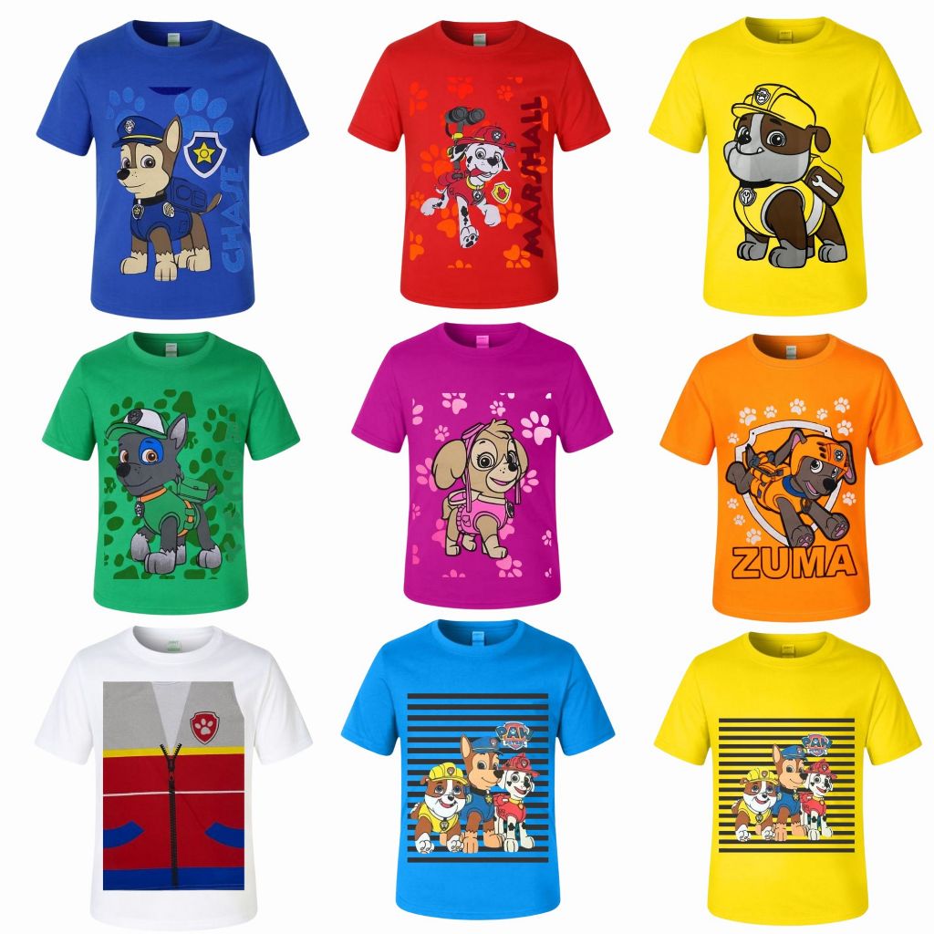 Camiseta Camisa Infantil Patrulha Canina Fantasia Personagens Marshal