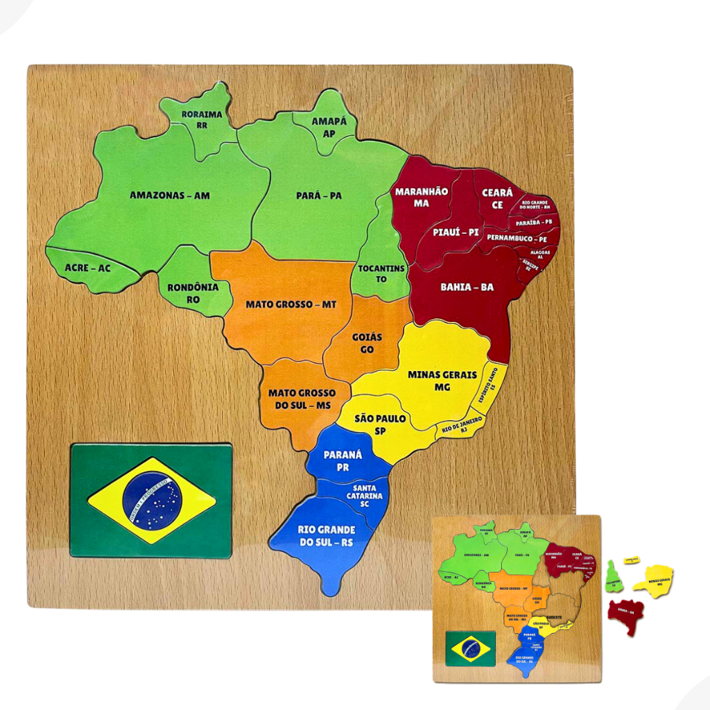 Quebra Cabe A Mapa Do Brasil Pedag Gico Educativo Geografia Infantil