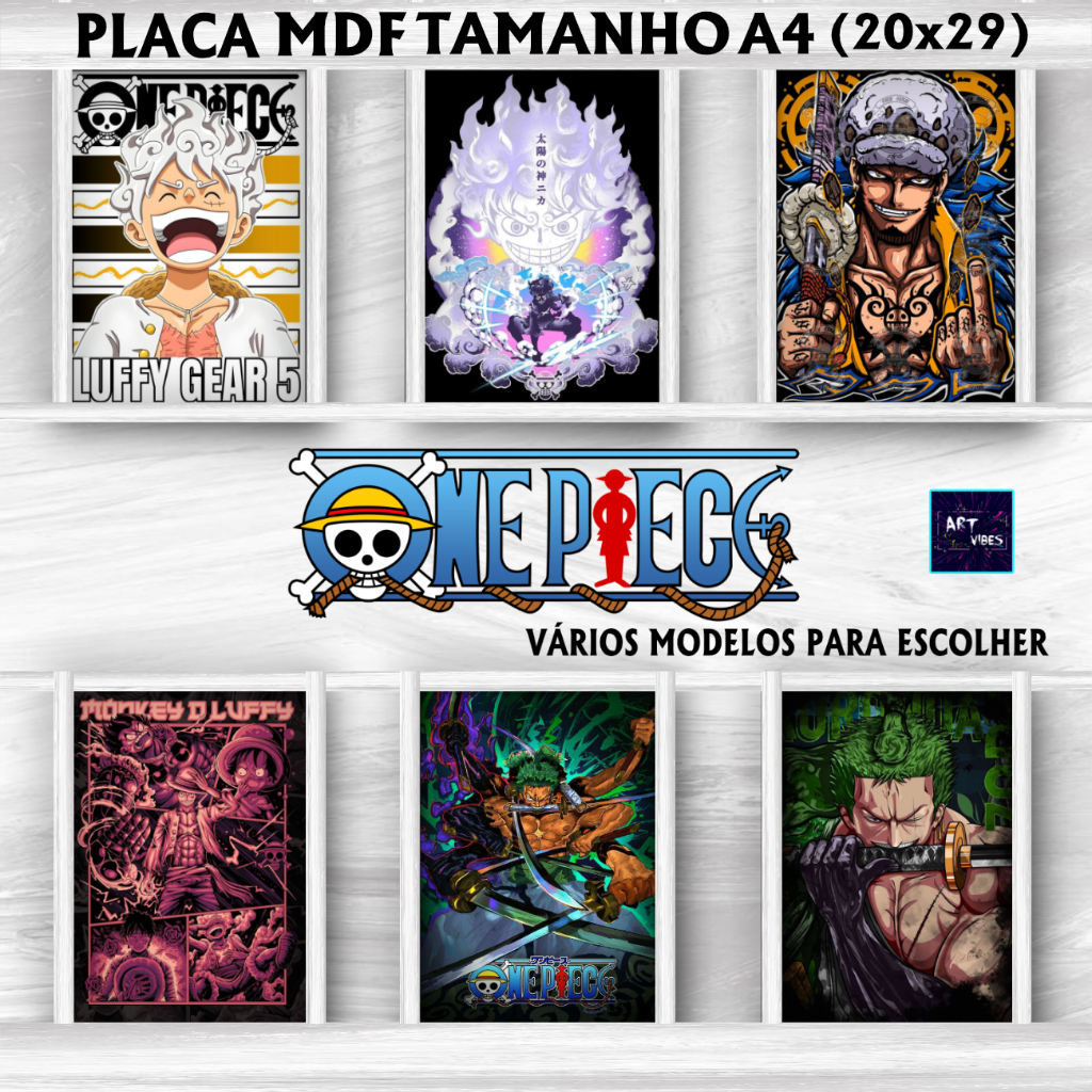 Placas Decorativas Quadros One Piece Anime Luffy Zoro Sanji Shopee Brasil