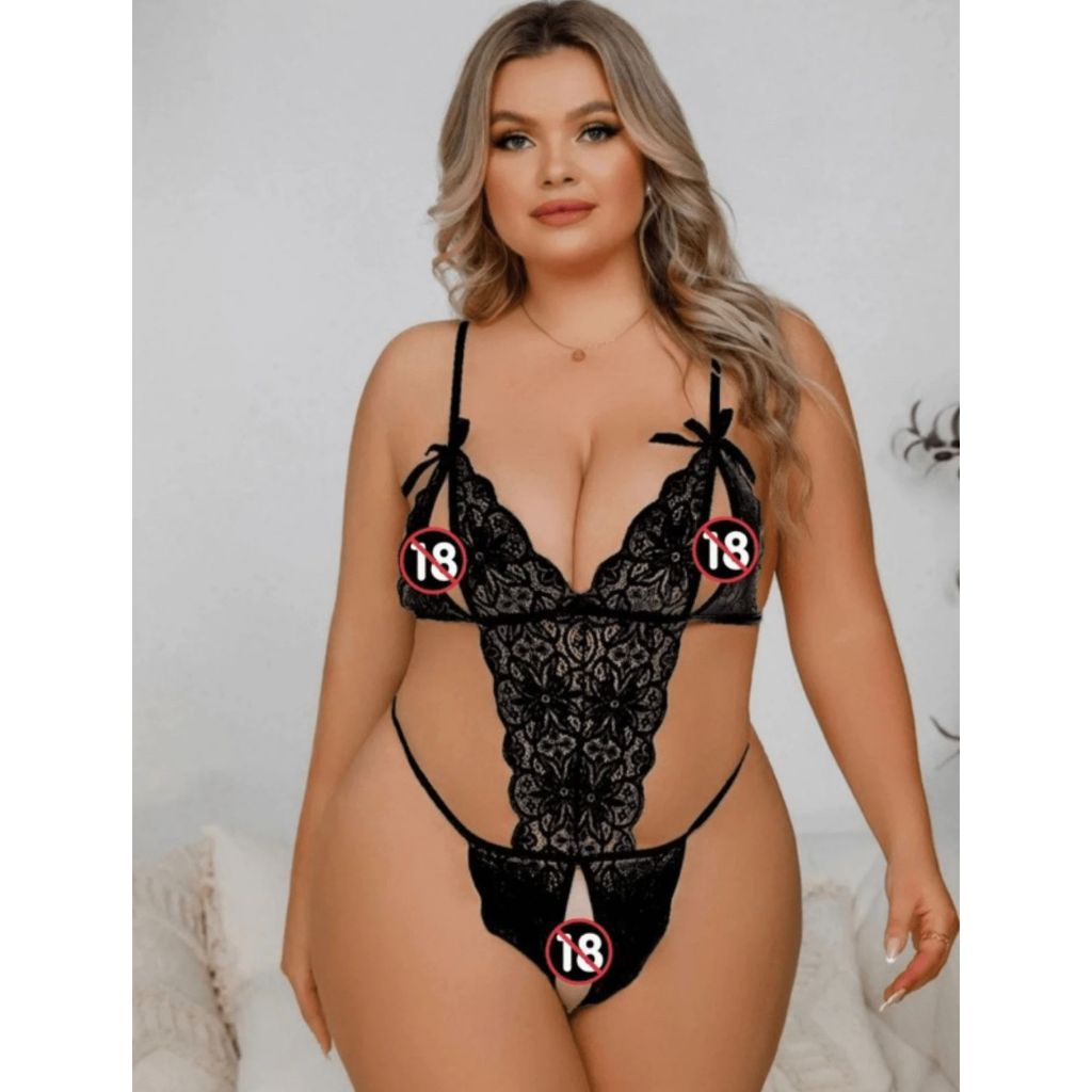 Plus Size Lingerie Sexy Rendado Apressadinha Abertura Shopee Brasil