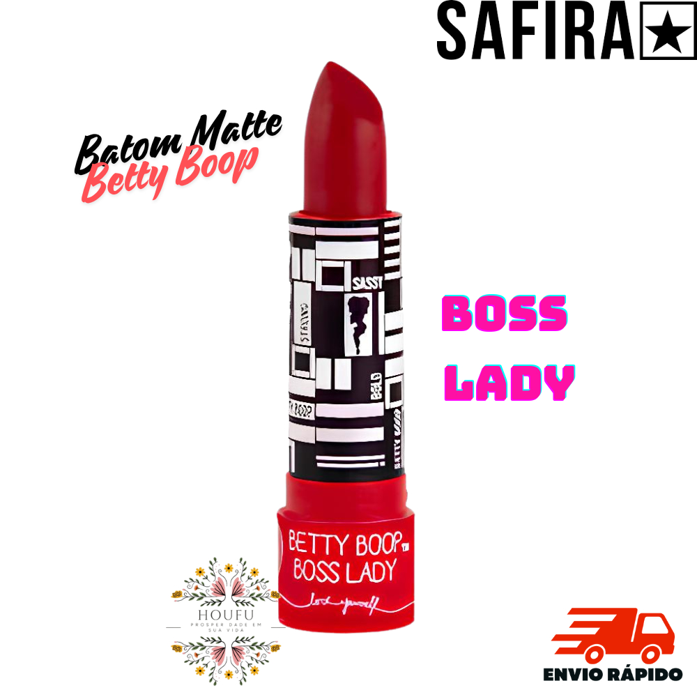 Batom Matte Maquiagem Betty Boop Safira Shopee Brasil