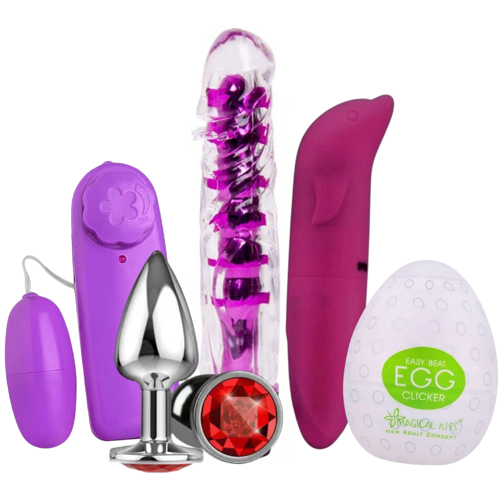 Kit Vibrador Feminino Golfinho Ponto G Personal Bullet Egg Masculino