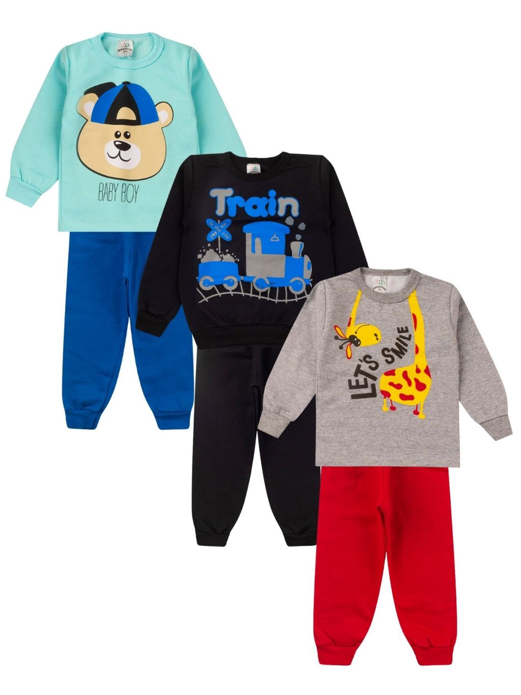 Kit 6 Peças Conjunto Moletom Infantil Menino 1 ao 14 Masculino Inverno