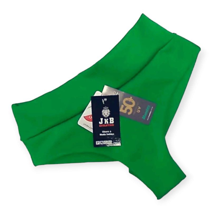 Calcinha de Biquíni Hot Paint Fio Duplo Cintura Alta Verde Bandeira a