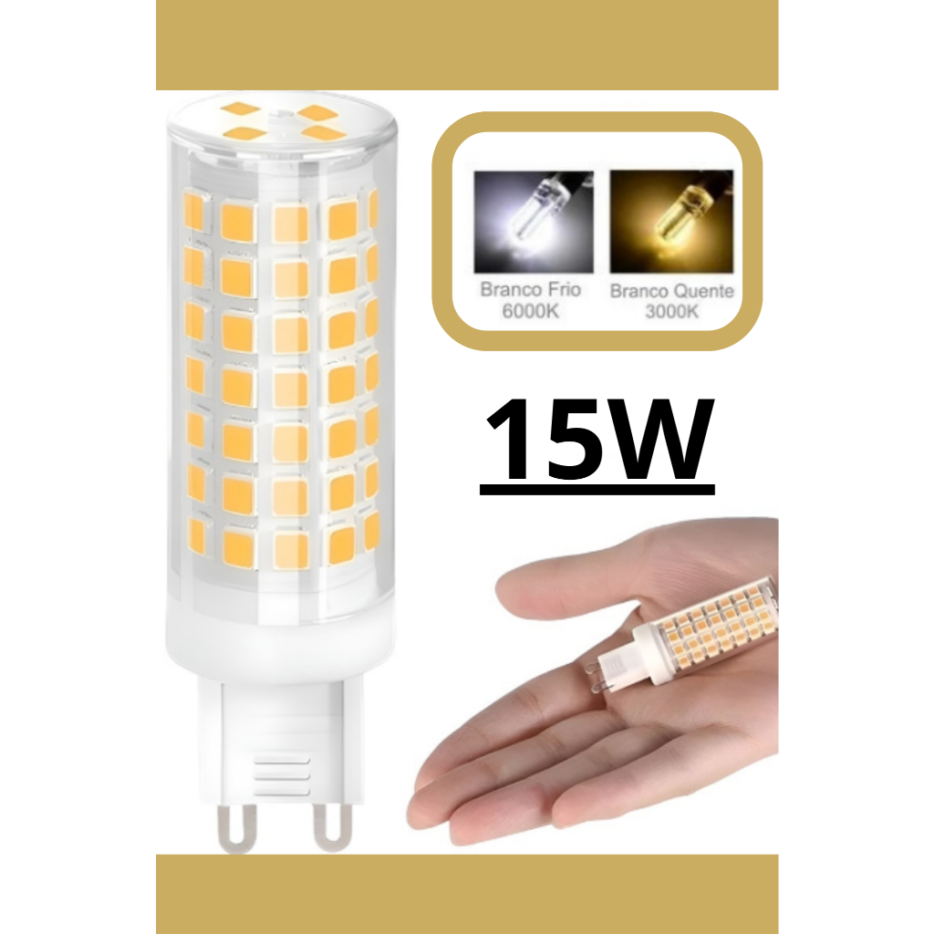 Kit 8 Lampada Super Led Halopim G9 15w Para Lustre Arandela Shopee Brasil