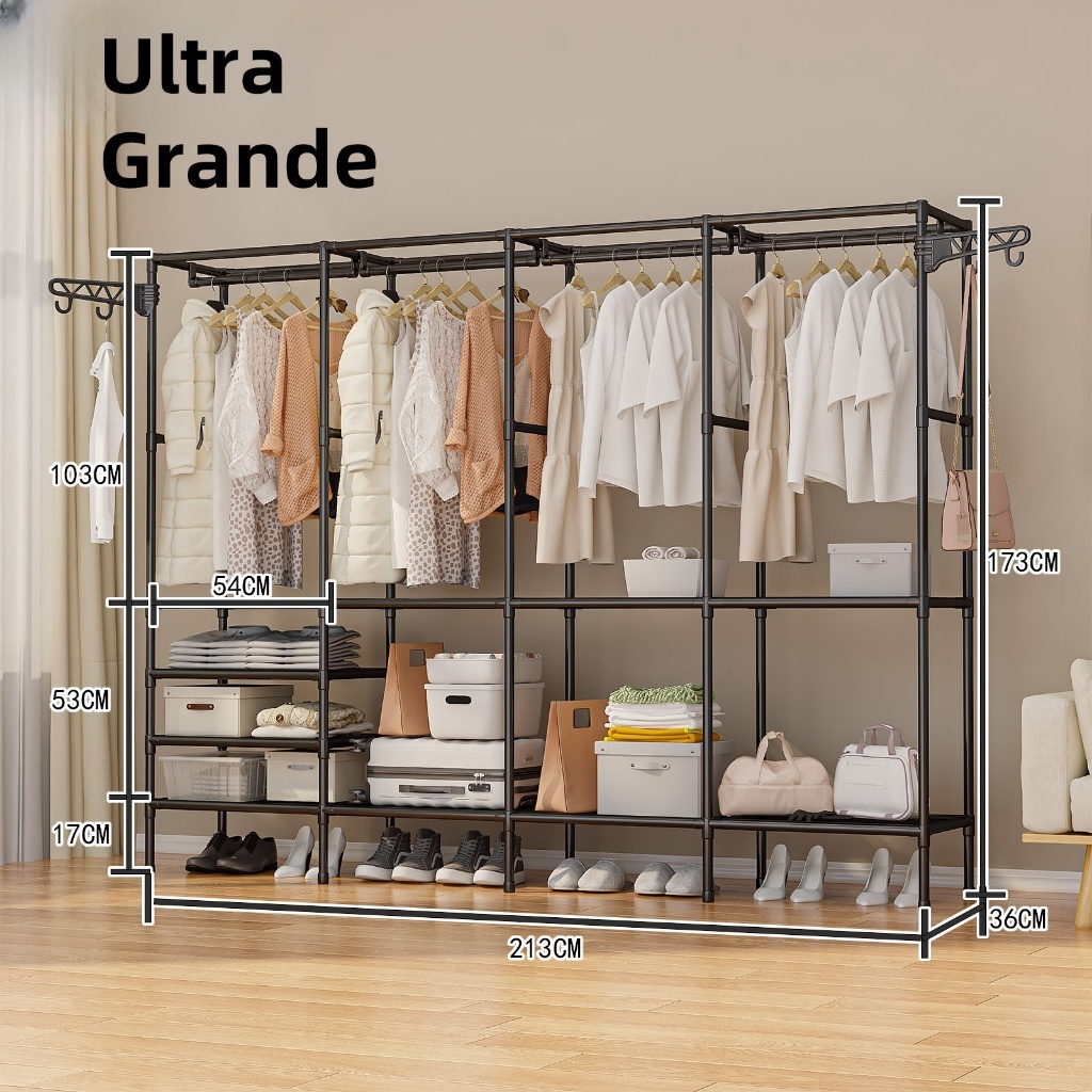 Arara De Roupa Cabideiro De Ch O Sapateira Rack Organizador Multiuso