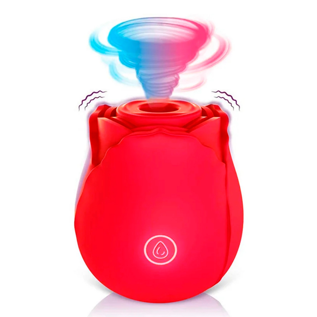 Vibrador Feminino Rosa Sugador de Clitóris e Estimulador de Ponto G Vai e Vem Recarregável Sex