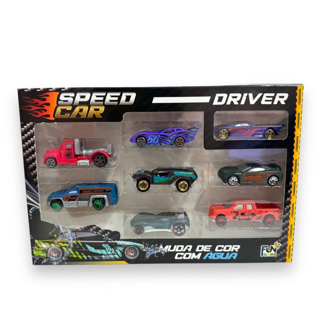 Kit 8 Carrinhos Hot Cars Muda de cor na água quente e gelada Car Brinquedo Shopee Brasil