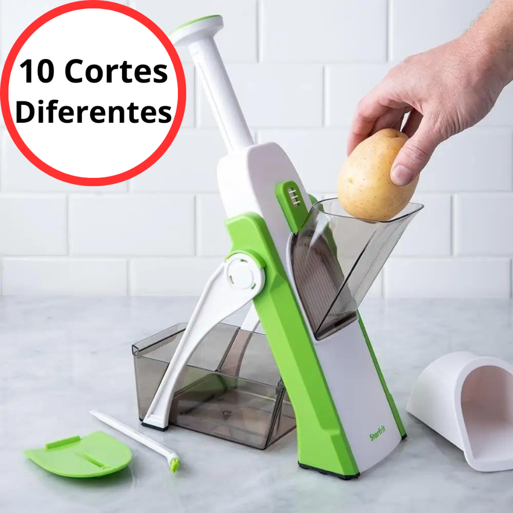 Cortador Fatiador Mandoline Multifuncional 5 Funções para Cortar Batata