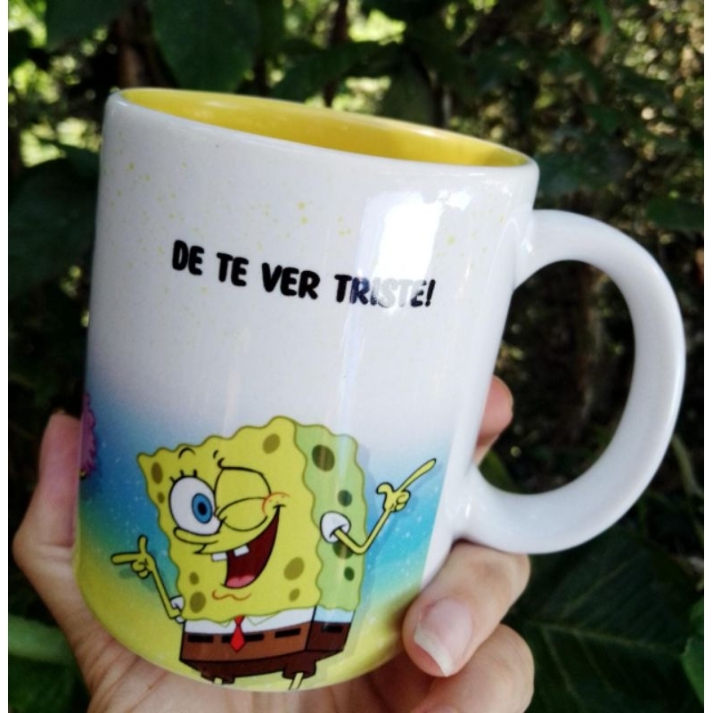 Caneca Personalizada Bob Esponja Xicara Ceramica Porcelana Personagem