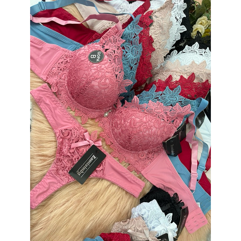 Kit 4 Conjuntos De Lingerie Importado Renda Guipir Shopee Brasil
