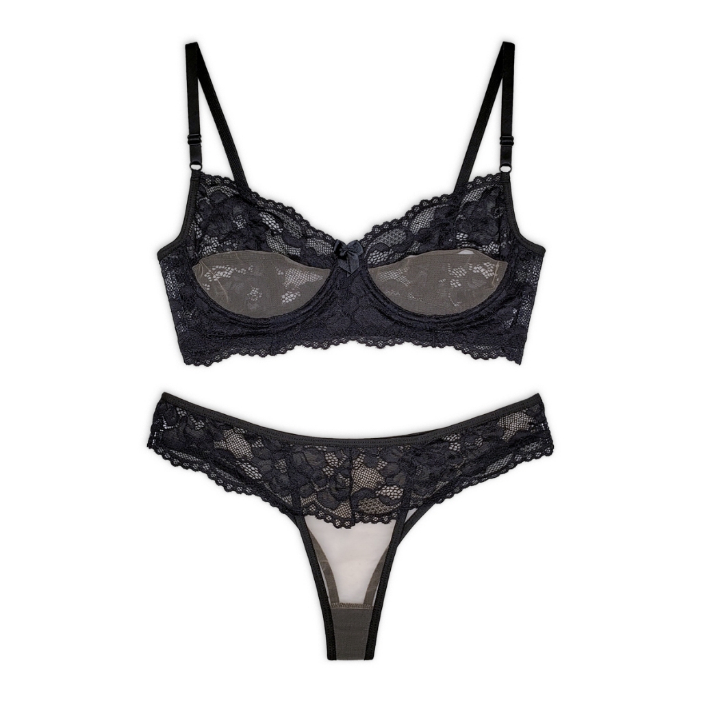 Conjunto Sexy Lingerie Tule Renda Suti Sem Bojo E Calcinha Shopee Brasil