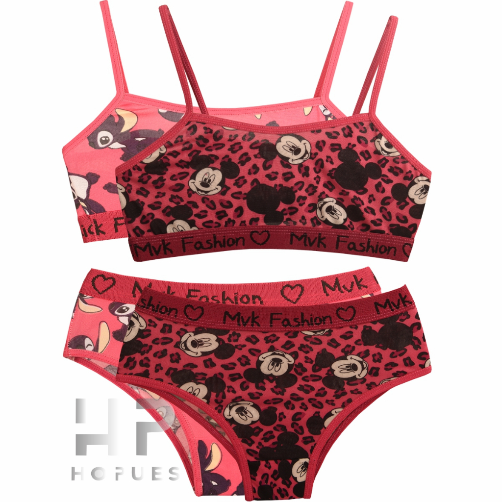 Conjunto Infantil Menina Lingerie Suti Menina Mo A Calcinha Juvenil