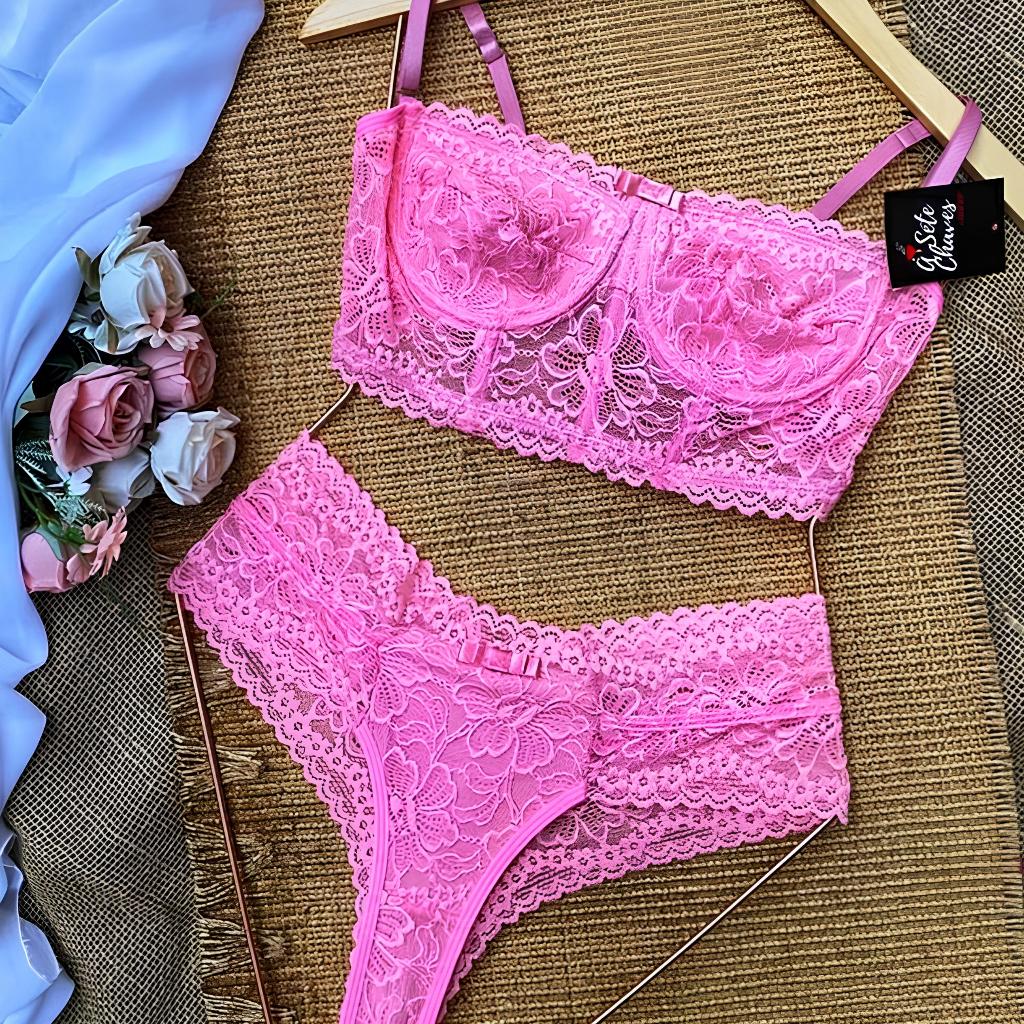 Conjunto Lingerie Sem Bojo Conjunto Sexy Calcinha E Suti Renda