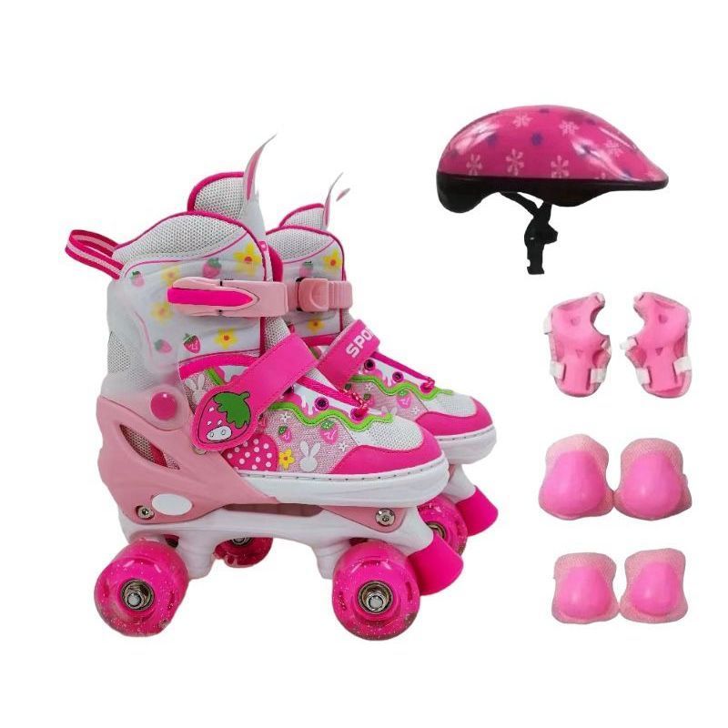 Patins Rodas Arco Ris Luz De Led E Glitter Top Shopee Brasil