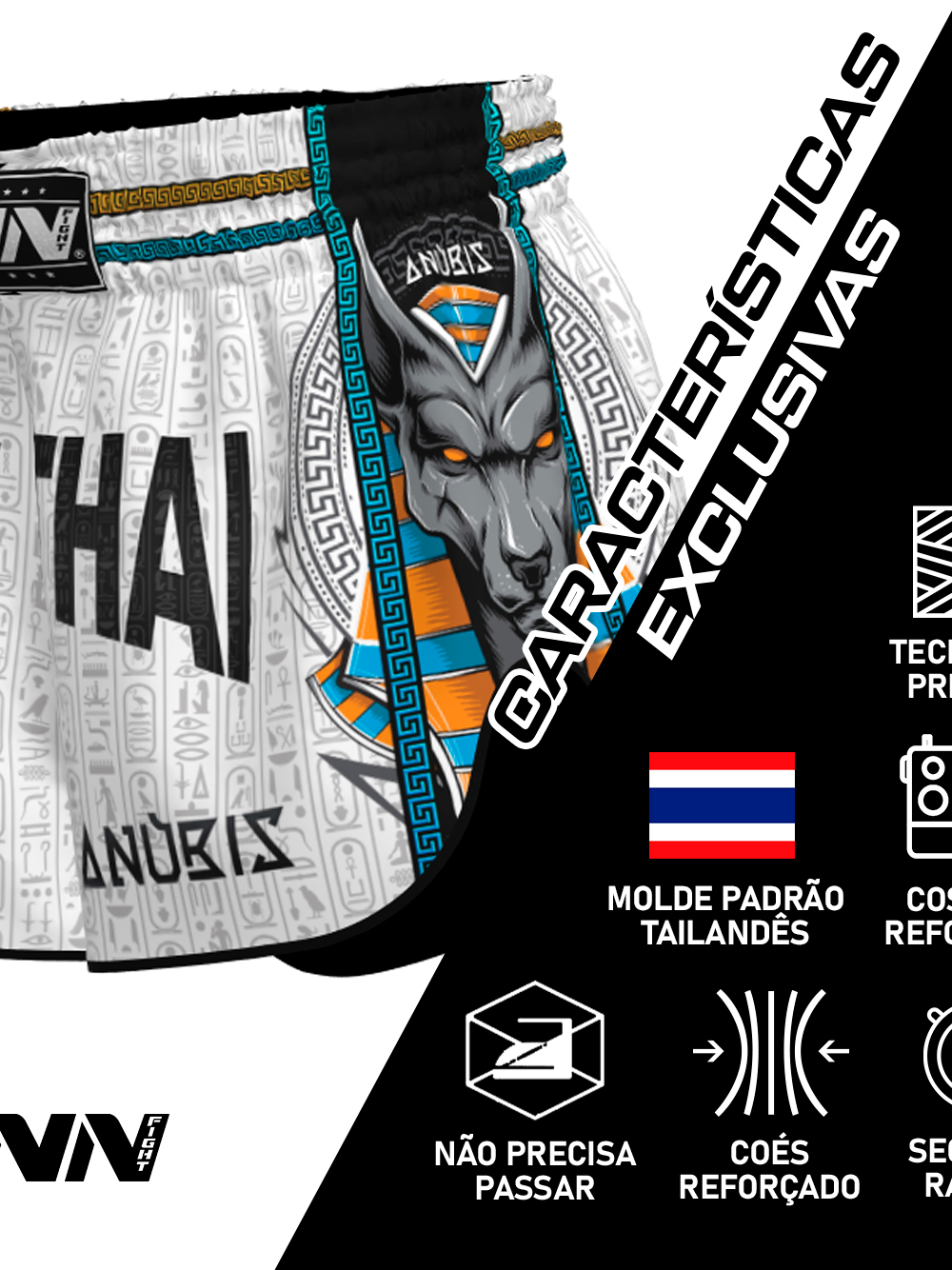 Short Muay Thai Boxing Tailandês Curto Anúbis Unissex Shopee Brasil