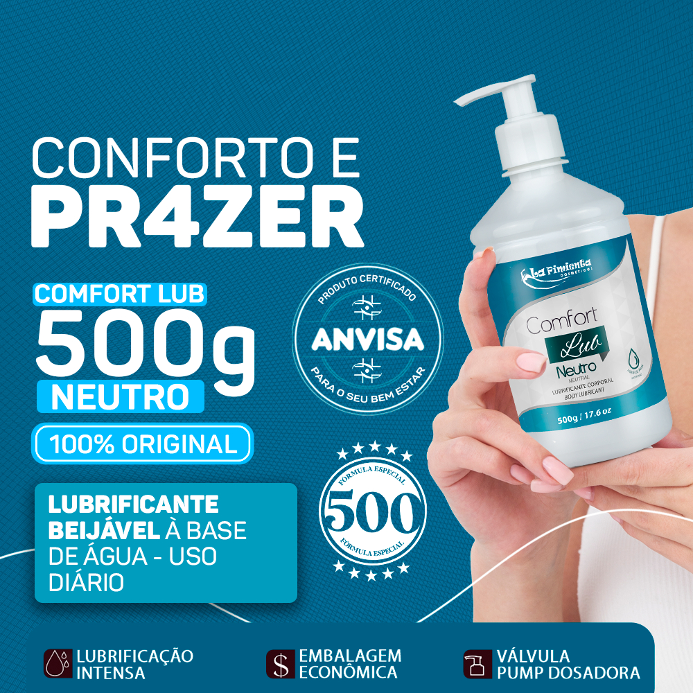 COMFORT LUB 500g 1KG ou 120g Lubrificante Íntimo Para Sexo Anal Vaginal
