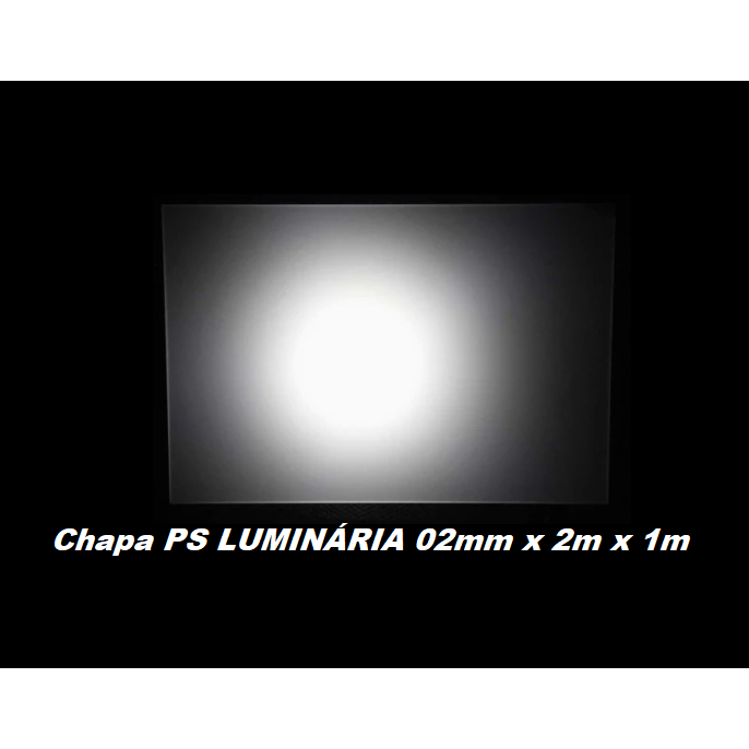 Chapa Placa Ps Poliestireno LUMINÁRIA Similar Acrílico 2mm X 1m X 2m