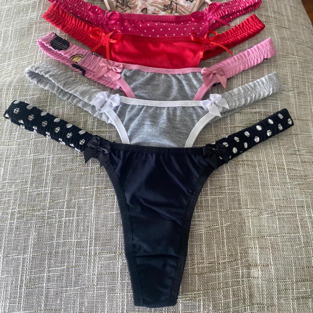 Kit 5 Calcinha Feminina Tanguinha Fio Dental Tanga Sexy Lingerie Pala
