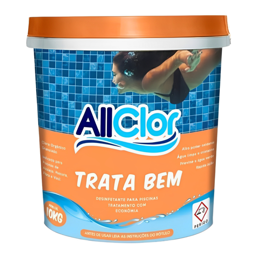 Balde De Cloro Para Piscina Em Kg Dicloro Multifun O Allclor