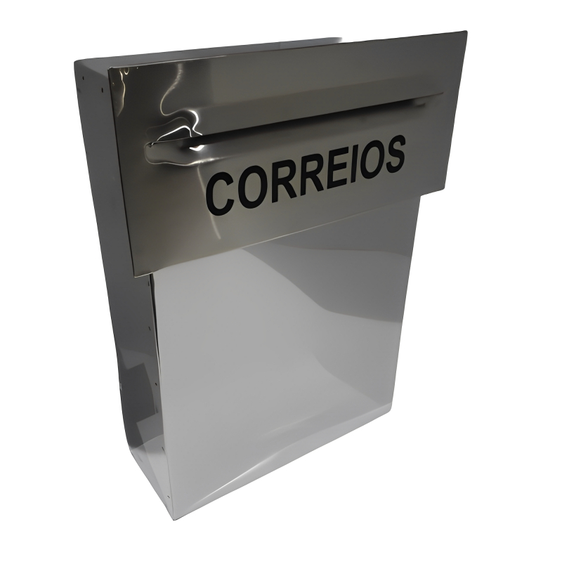 Caixa De Correios Toda Em Inox Cartas E Revistas Vertical Shopee Brasil