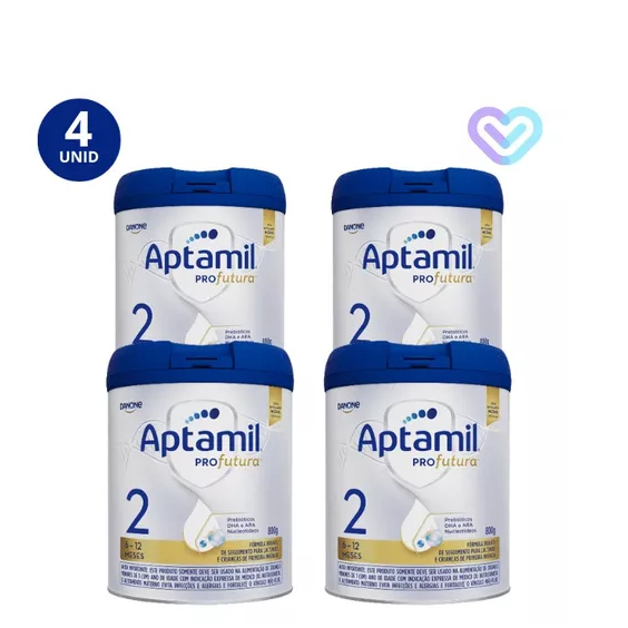 Kit 4x Fórmula Infantil Aptamil Profutura 2 Danone Lata De 800g