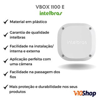 Kit 8 Unid Caixa Vbox 1100 E Externa Passagem Organizadora Cabos Cftv