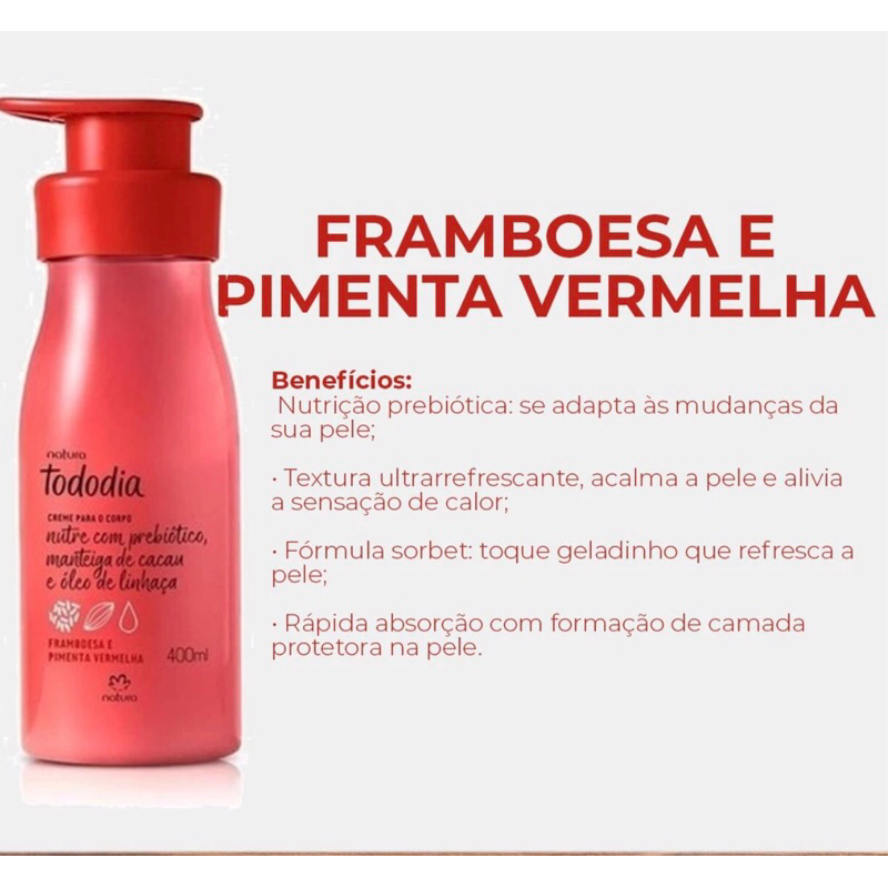 Hidratante Corporal Natura Tododia Ml Framboesa E Pimenta Vermelha