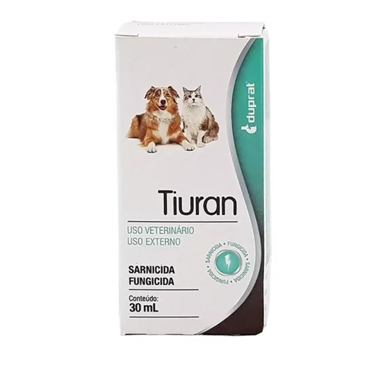 Tiuran Solução 30ml Remedio para Sarna de Cachorro e Gatos Sarnas e