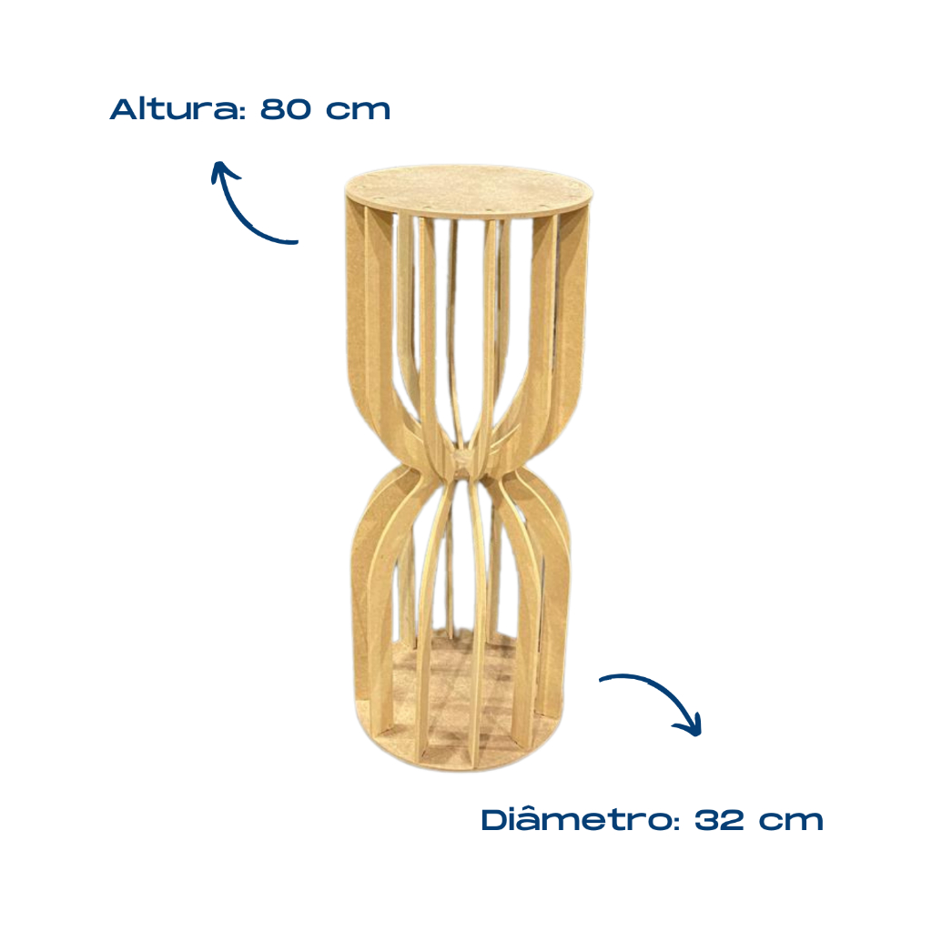 Trio Mesa Festa Ampulheta Lan Amento Enfeites Decora Es Mdf Shopee