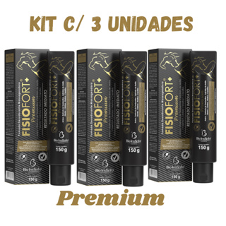 Kit Pomada Massageadora Fisio Forte Premium Preta Bio Instinto