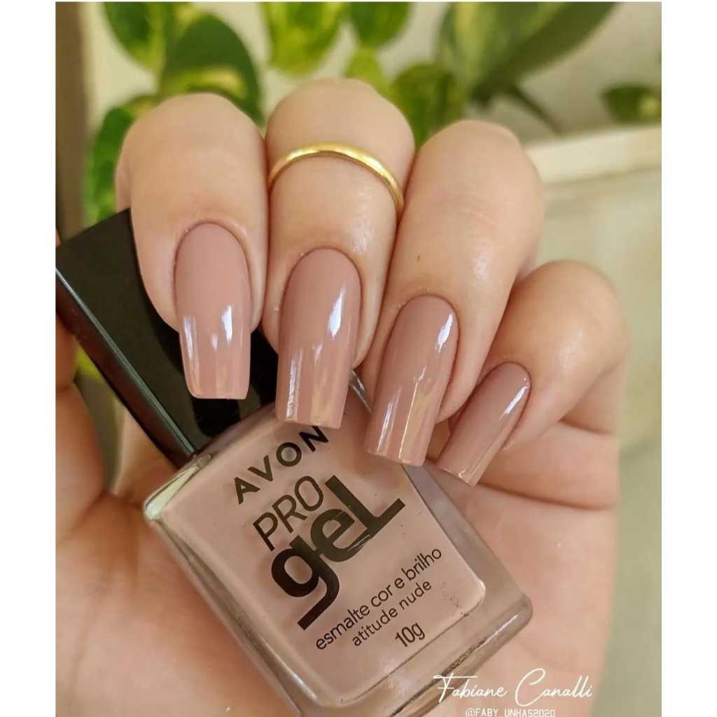 Esmalte Pro Gel Atitude Nude Avon Shopee Brasil