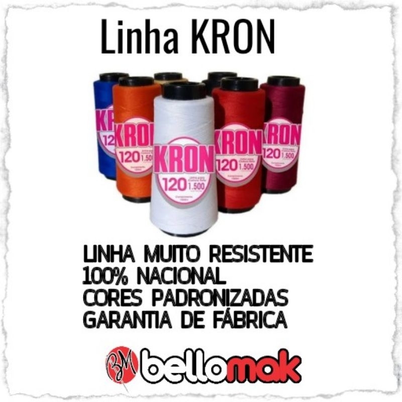 Linhas De Costura Reta Kron Jds Branco E Preta Shopee Brasil