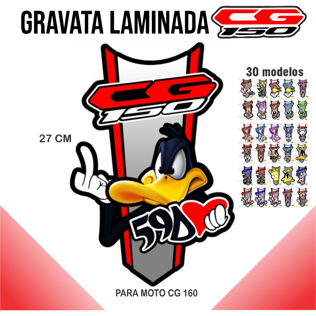 Gravata Adesivo Cg Titan Fan Laminado Faixa Modelo Shopee Brasil