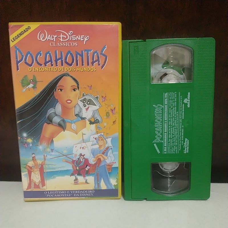 VHS Pocahontas Legendado Fita Verde Shopee Brasil