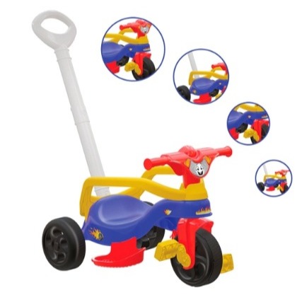 Motoca Triciclo Infantil Velotrol Menino Menina Protetor E