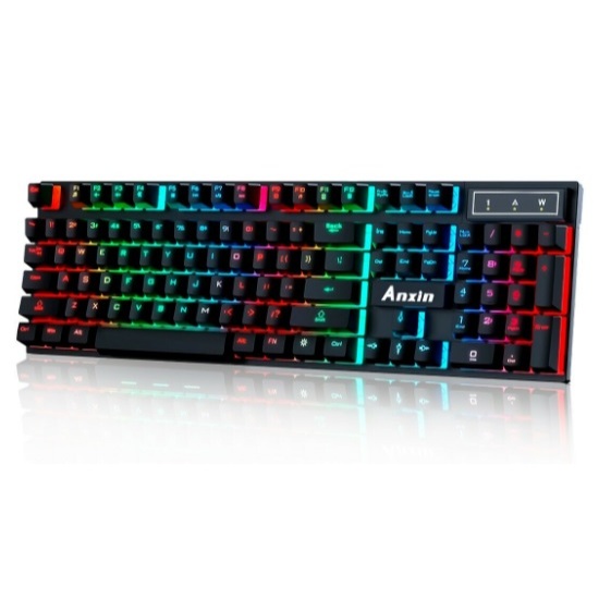 Teclado Gamer Semi Mecânico Fio USB e Iluminação LED RGB V3