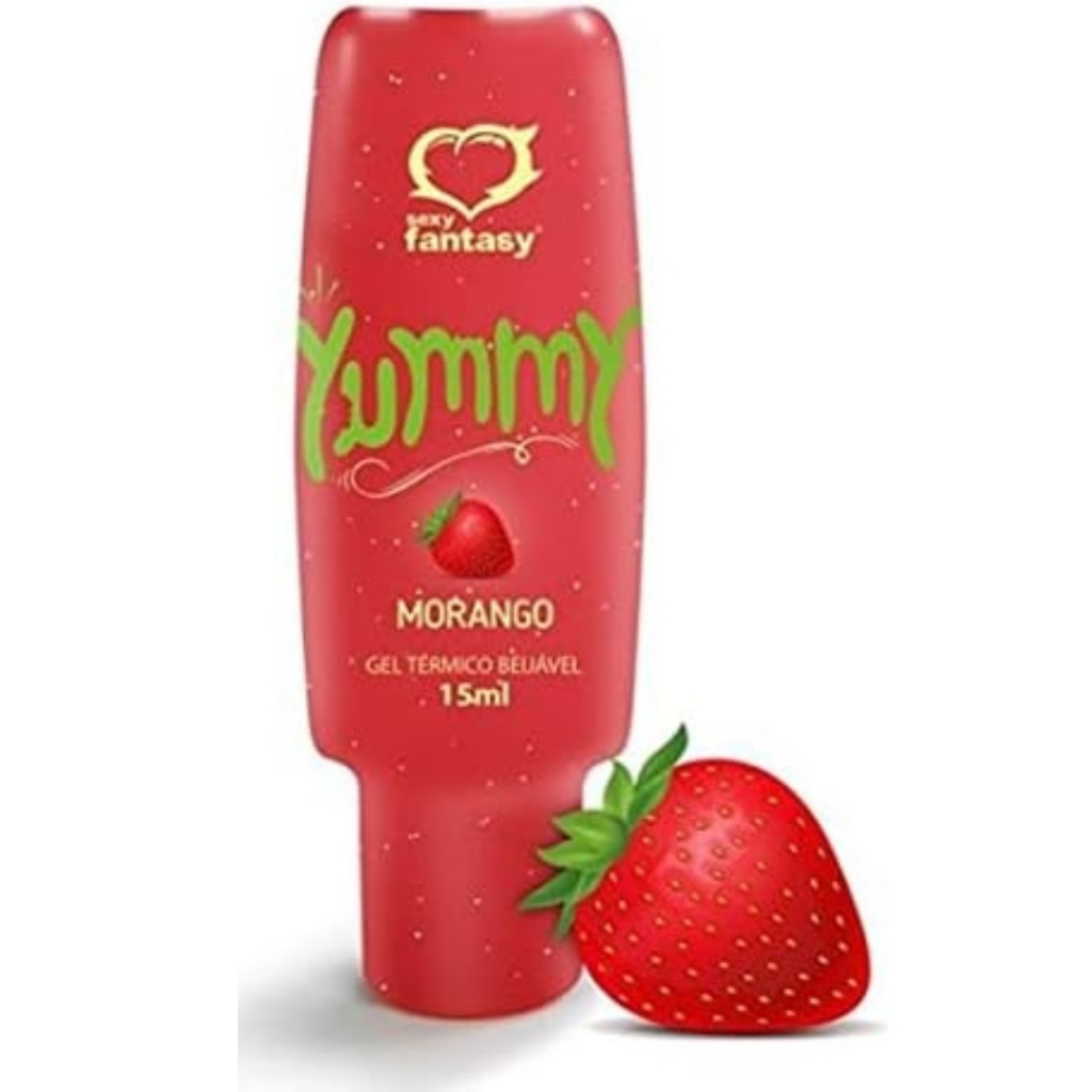 Gel térmico comestível Para Sexo Oral Hot Esquenta Sabor Morango