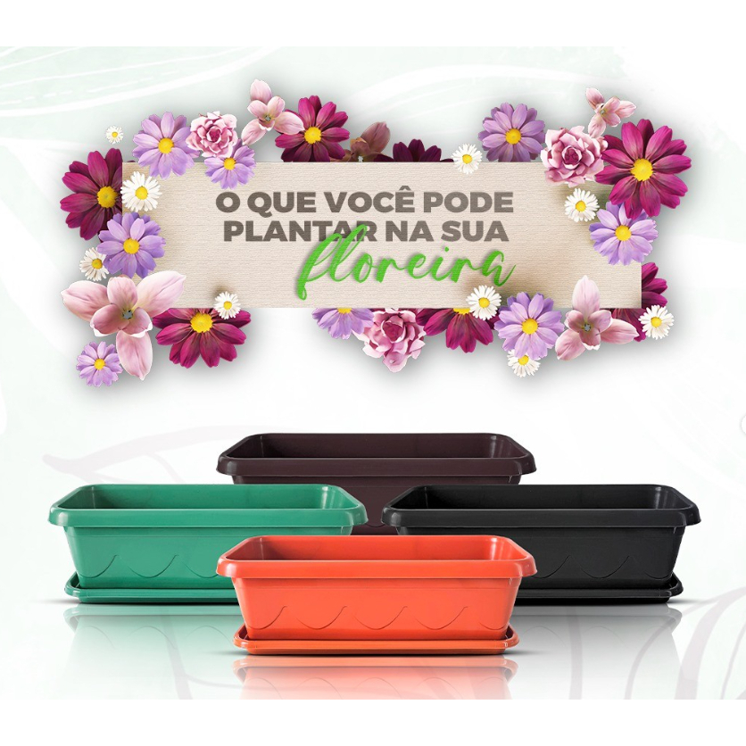 Jardineira Floreira Prato Shopee Brasil