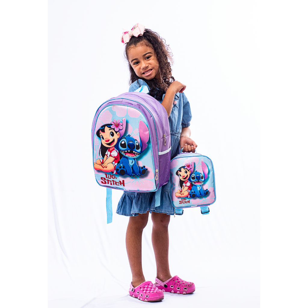 Kit Mochila Infantil Menina Feminina Lancheira T Rmica Estojo Lilo