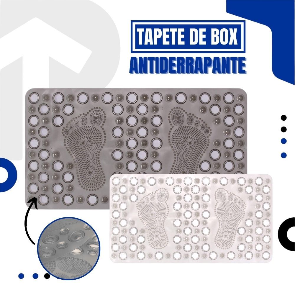 Tapete Banheiro Box Antiderrapante Ventosa Box Chuveiro Multiuso