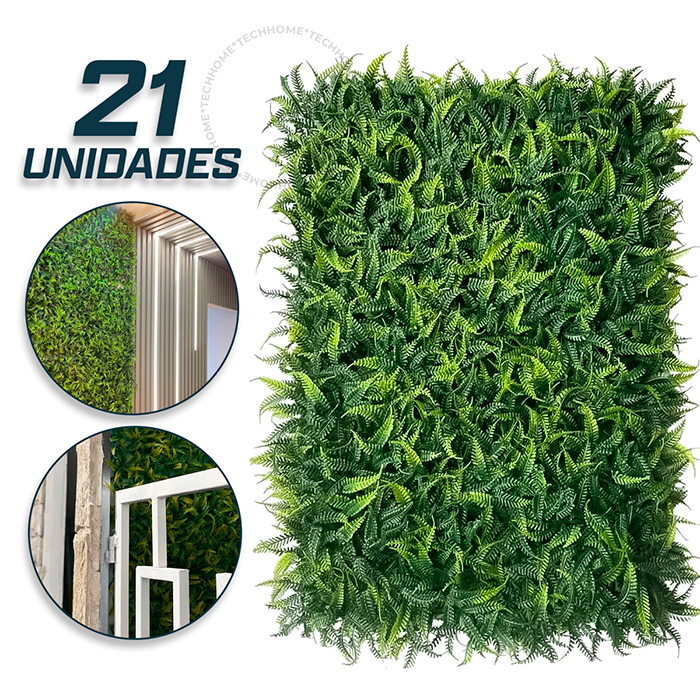 Placas De Samambaia Cheia X Jardim Vertical Artificial Shopee