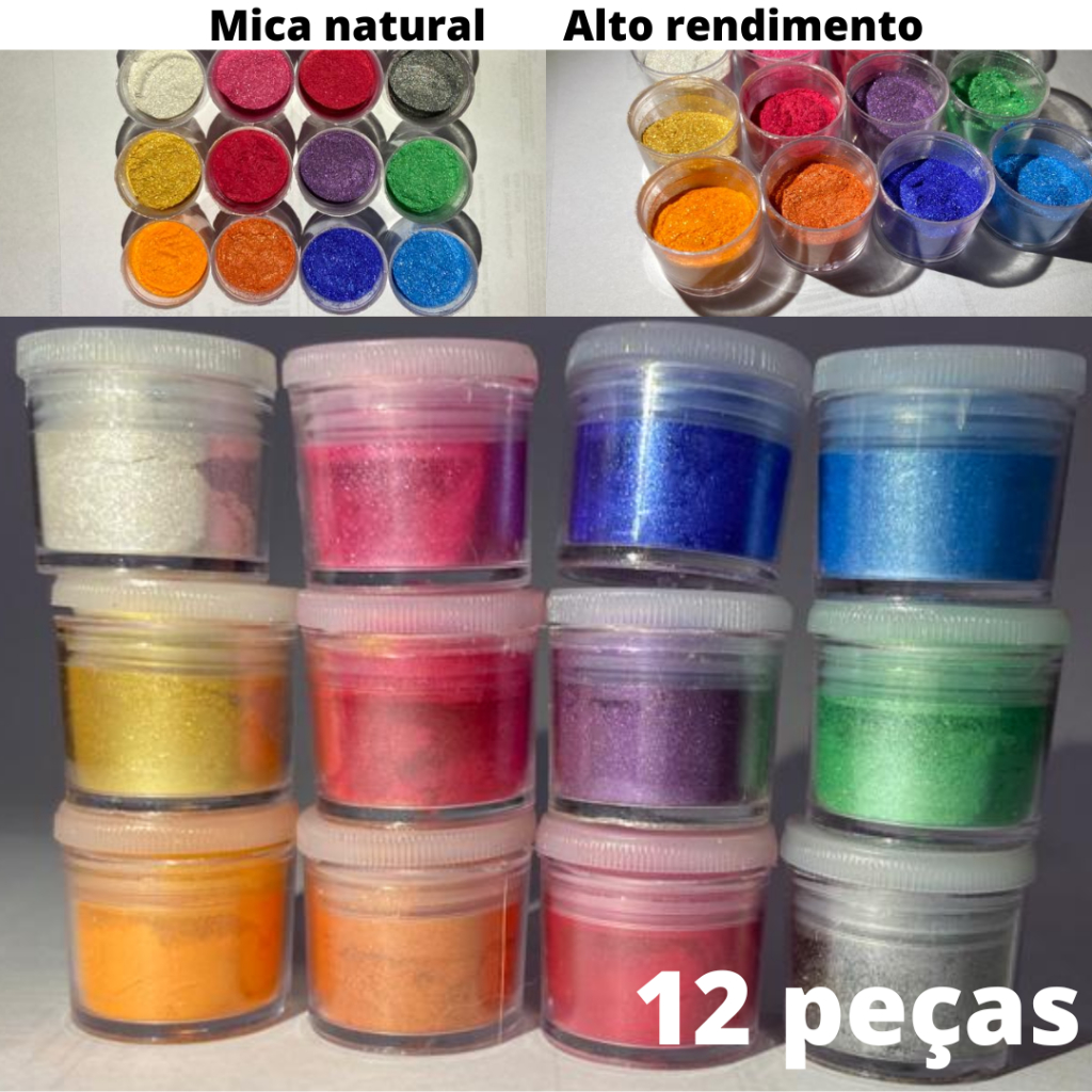 Kit Pigmento Met Lico Para Resina Ep Xi E Artesanato P Mica