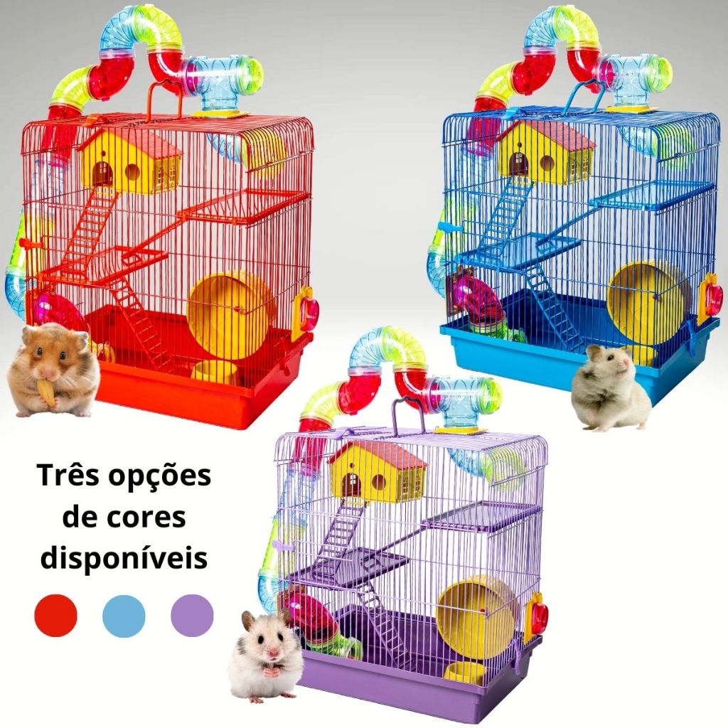 Gaiola Hamster Andares Tubo Luxo Labirinto Shopee Brasil