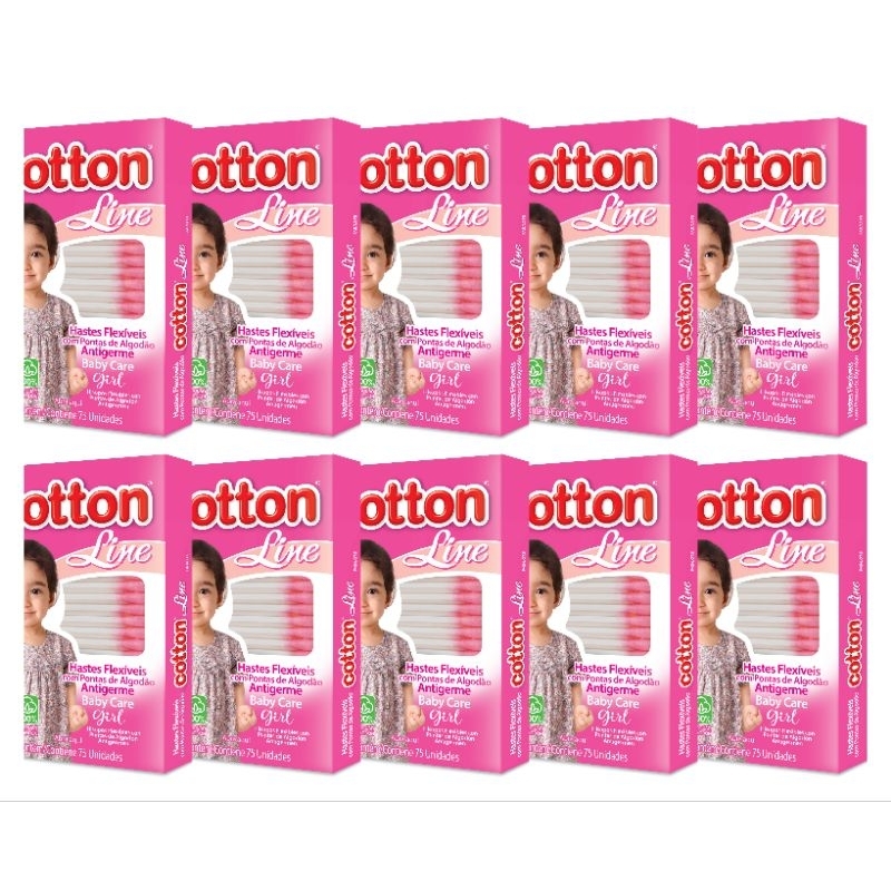 Hastes Flexíveis 10 Caixas C 75 Cotonetes Cada Rosa Girl Shopee