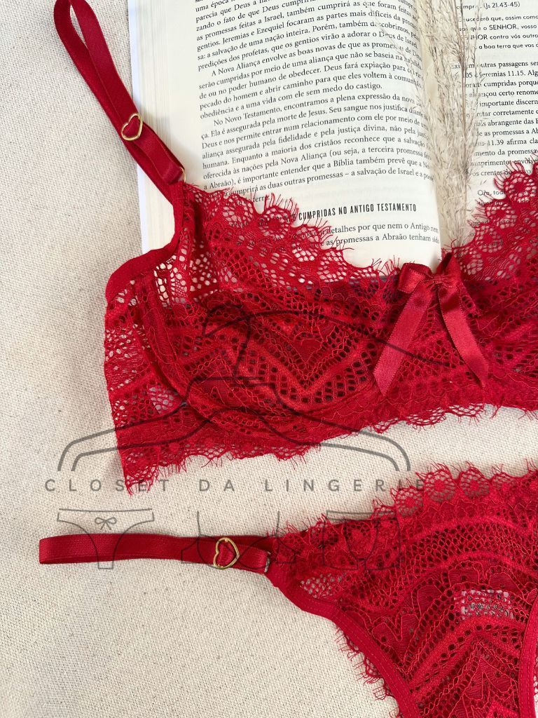 Conjunto De Lingerie Sexy Sem Bojo Aro Renda Luxo Regulagem De