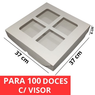 10 Caixa Para 100 Doces Visor Sem Visor Reforçada Shopee Brasil